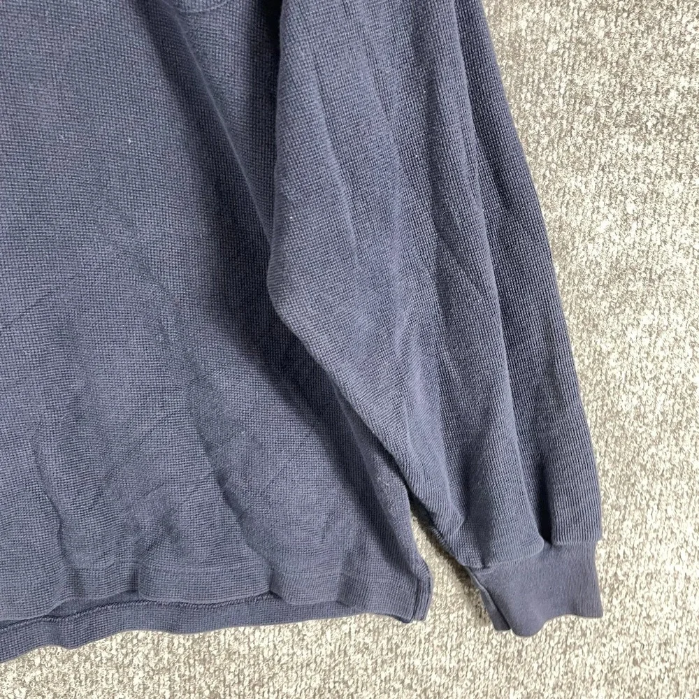 Polo Sport Ralph Lauren Shirt Mens Medium Blue Half Zap Pockets Polo Y2K Loose